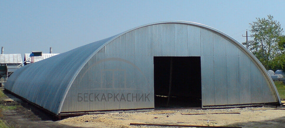 Бескаркасные ангары арочного типа  в Знаменске